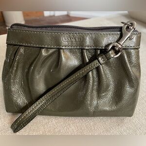 Coach Pewter Patent Leather Wristlet